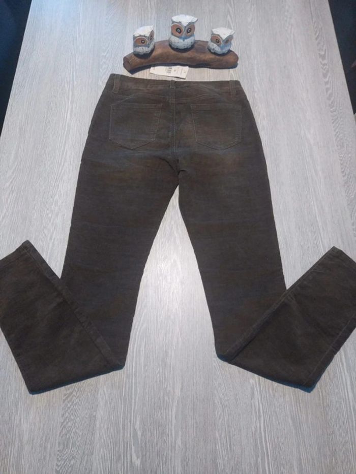 Panlon velours jacqueline Riu marron foncé taille 36 - photo numéro 3