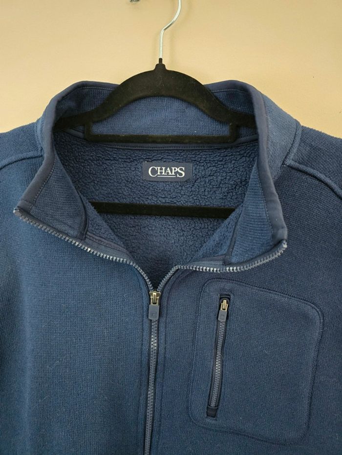 Gilet polaire sans manches Chaps bleu marine zippé avec poches taille XXL homme - photo numéro 3