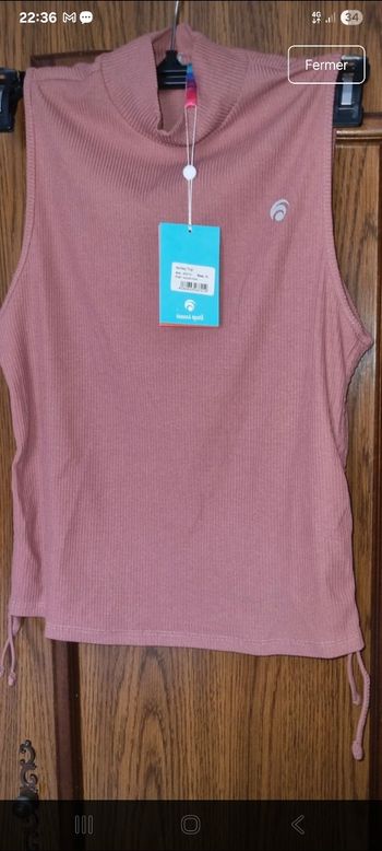 Débardeur femme col roulé