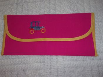 porte serviette brodé main