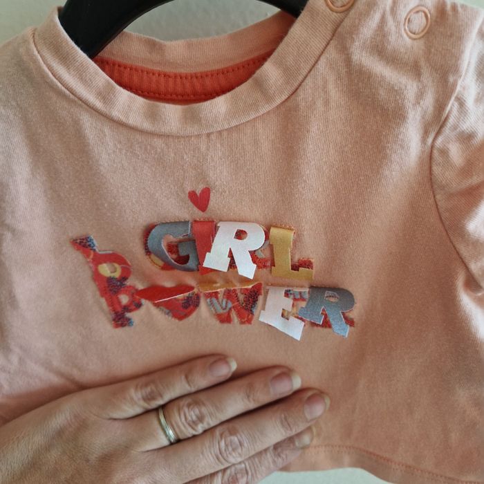 3 mois tee-shirt girl power - photo numéro 3