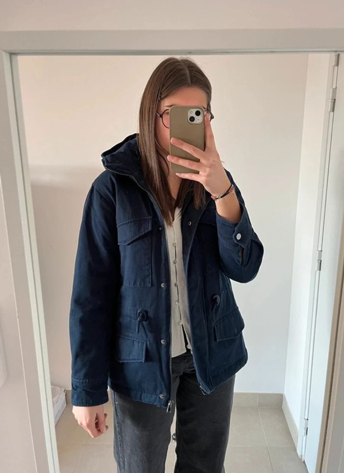 Blouson/parka bleu Marie Caroll