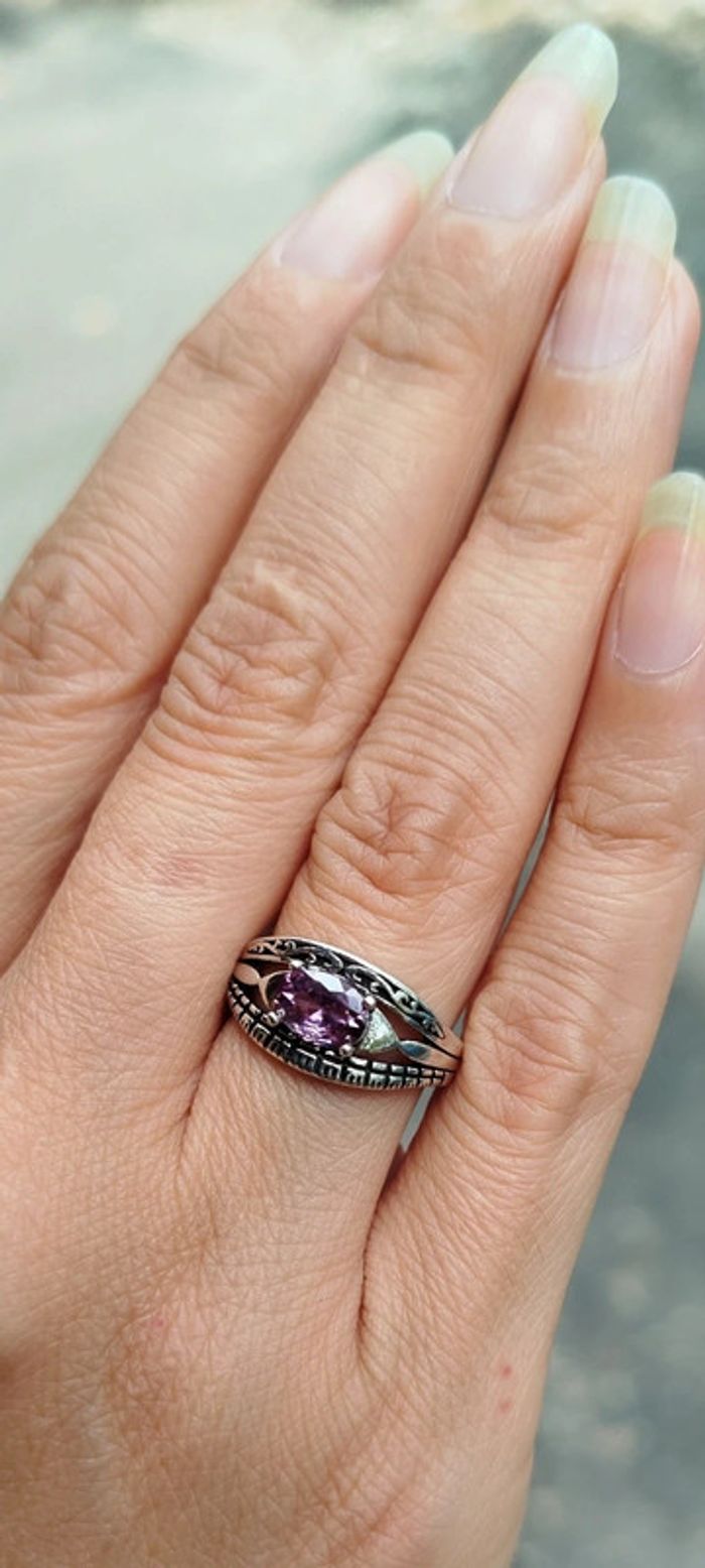 Œil d’Améthyste💫Bague Protectrice en Argent Énergisé - photo numéro 9