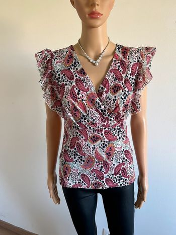 Blouse imprimée à manches courtes Morgan taille S jamais portée