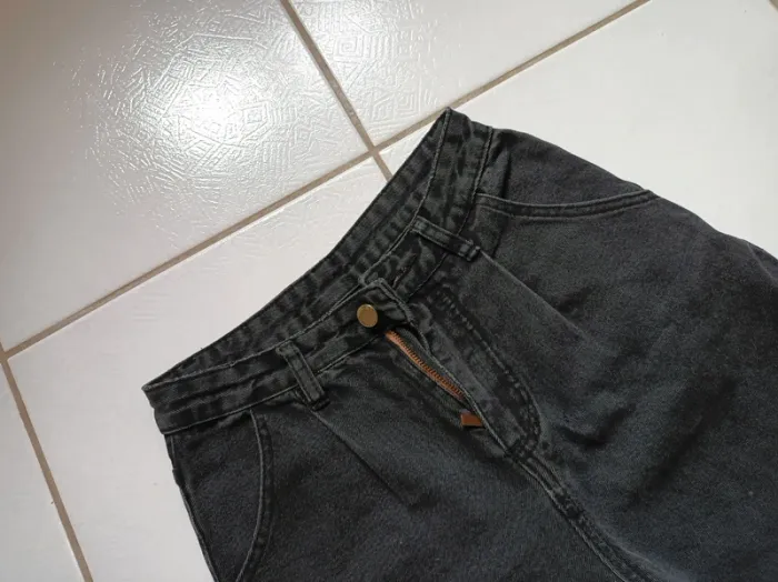 Jeans fille gris noir Shein - photo numéro 3