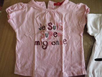 tee shirt rose 18 mois
