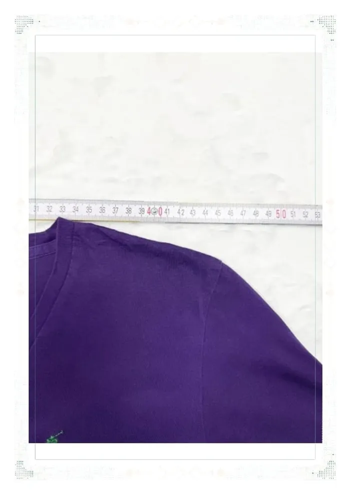 Ralph Lauren t-shirt manche longue violet femme taille S coton - photo numéro 9