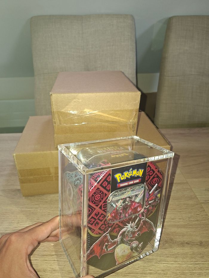 Lot de 3 protections acrylique pokebox Pokémon aimantée épaisse 8mm anti uv - photo numéro 4