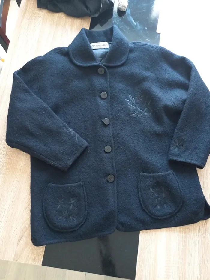 Veste en laine noir femme T44 - photo numéro 17