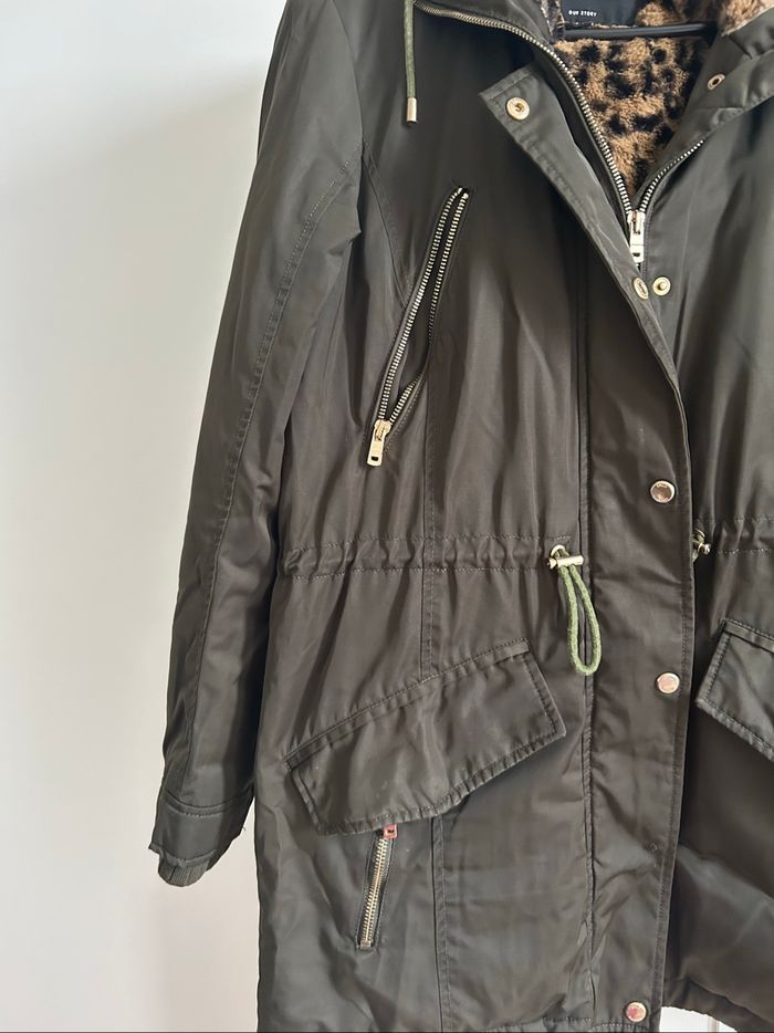 Doudoune / Parka kaki à motifs Only Taille M - photo numéro 2