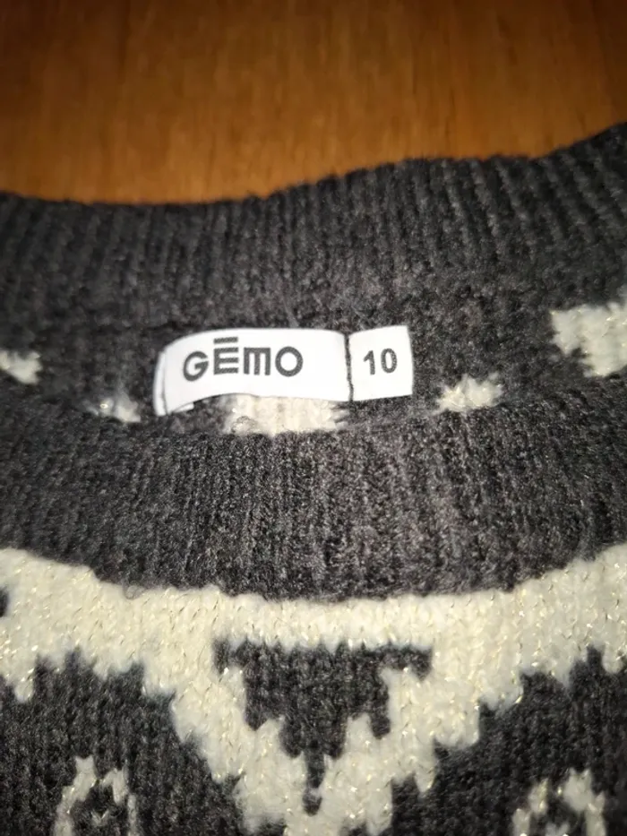 Robe pull gris et blanc Gémo 10 ans - photo numéro 7