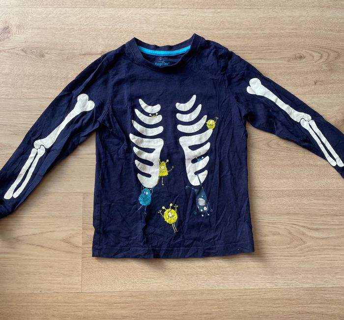 Tee shirt squelette- monstre 4/6 ans