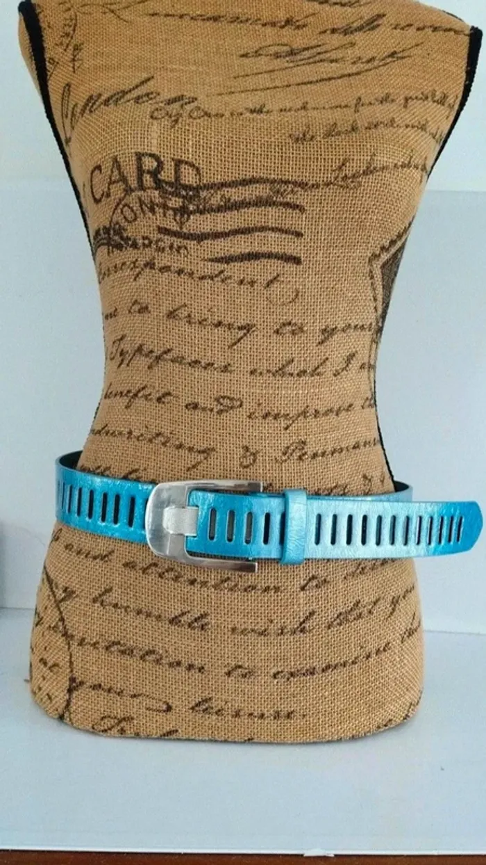 Ceinture deux nuances de bleu 95 cm