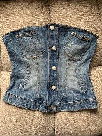 Superbe bustier en jean Rinascimento taille S