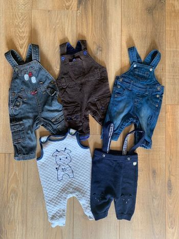 Lot de 5 salopettes 3 mois garçon