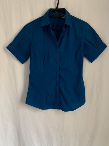 Chemise manches courtes bleue