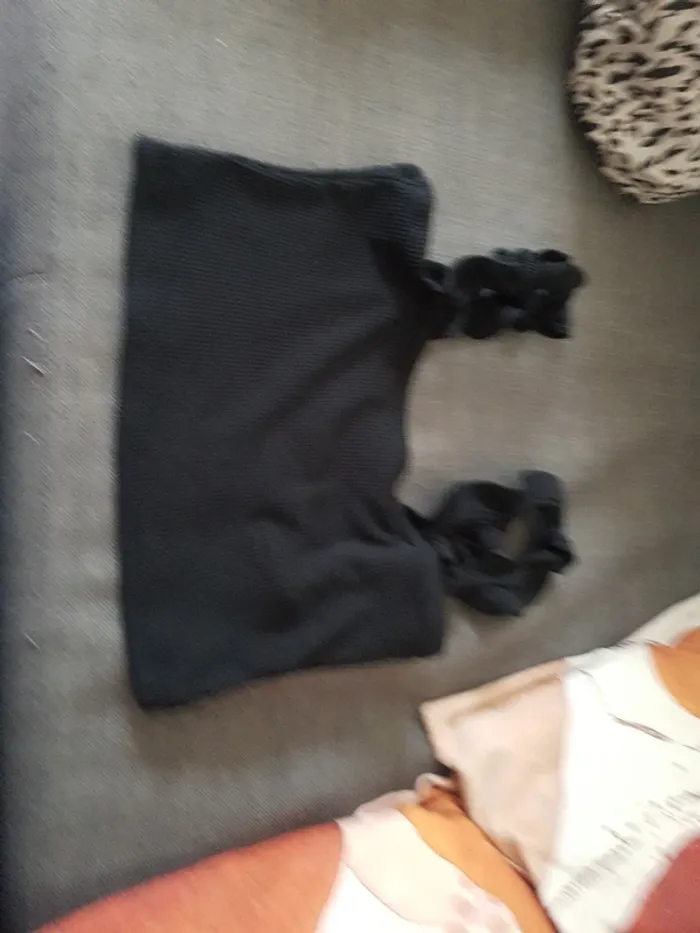 Crop top volanté