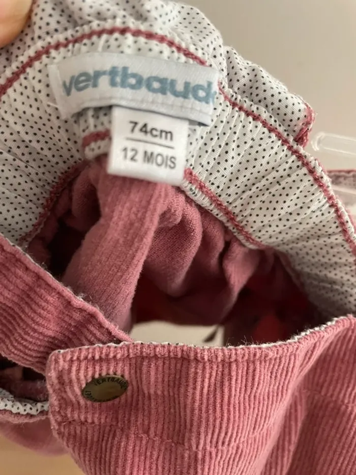 Robe salopette velours vertbaudet - photo numéro 3