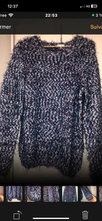 Pull d’hin’ver Habillé molletonné.. Tenue de fêtes . Taille XL/XXL 42 / 44