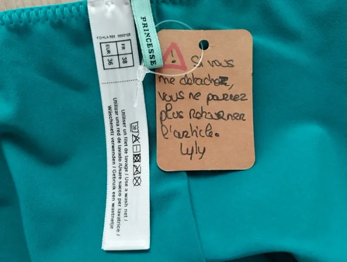 Bas de maillot de bain turquoise et argenté - photo numéro 5