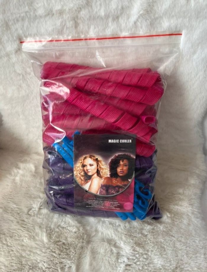 Lot 40 bigoudis boucles en spirale sans chaleur