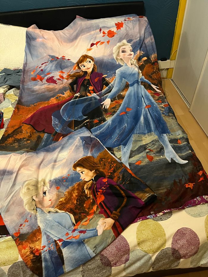Parure de lit 1 place la reine des neiges