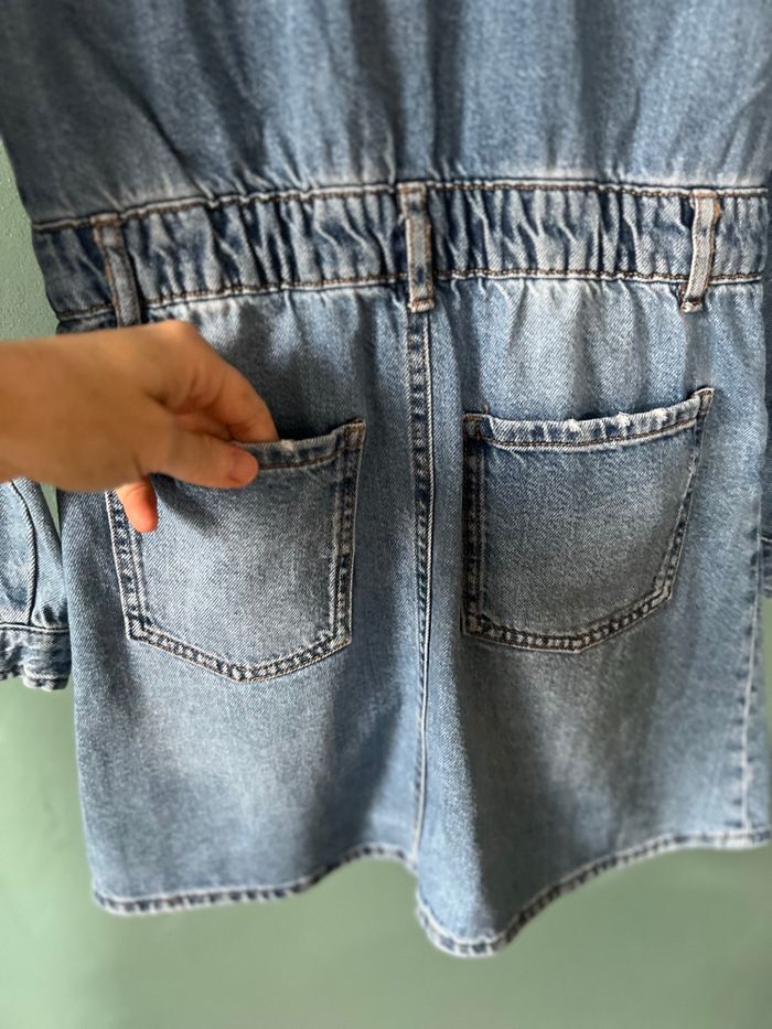 💙 Robe Chemise tendance en Jean Zara Patchwork – 13/14 ans (164 cm) / Convient XS-S - photo numéro 8