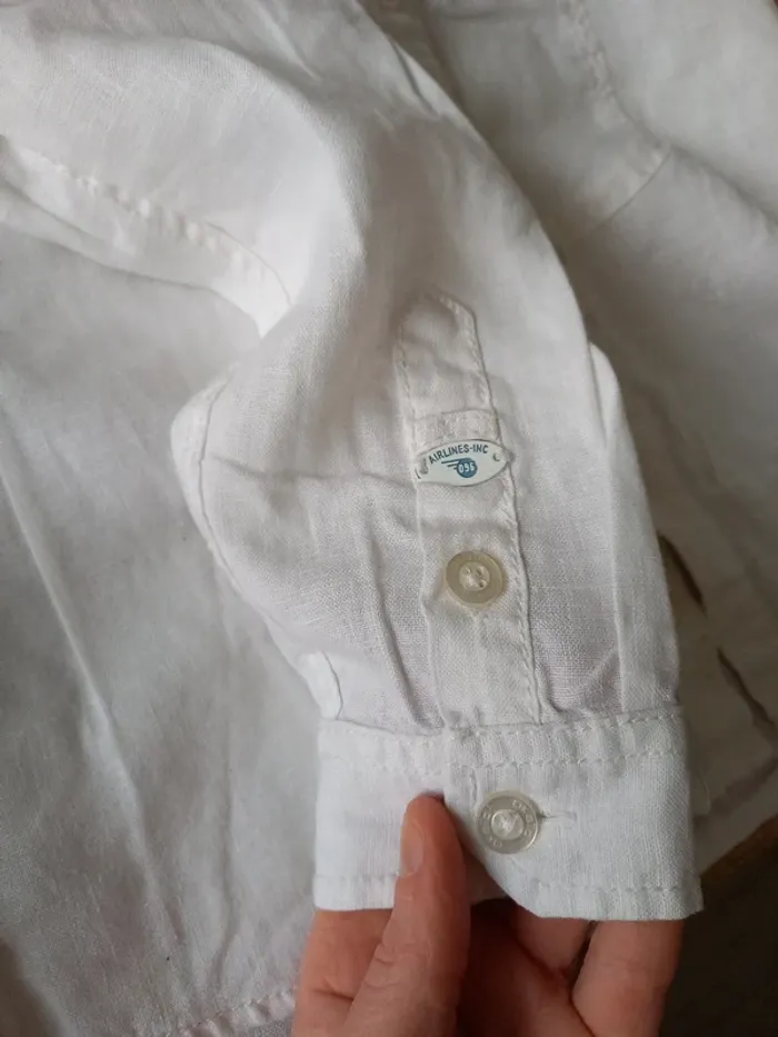 Chemise blanche en lin 8 ans - photo numéro 7