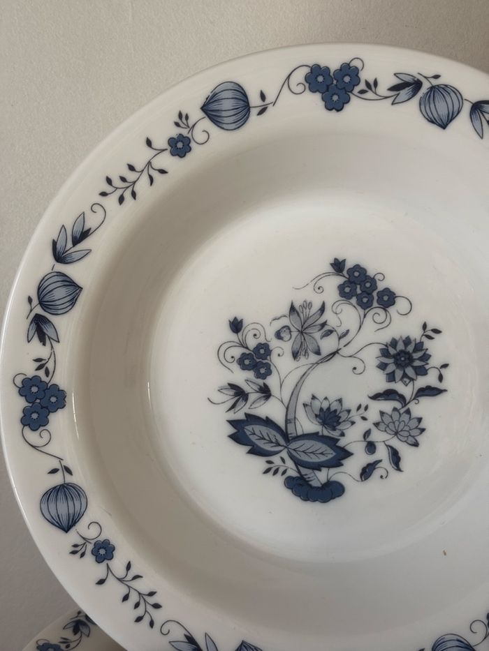 Vintage lot de 6 assiettes creuses Arcopal Aster - photo numéro 5