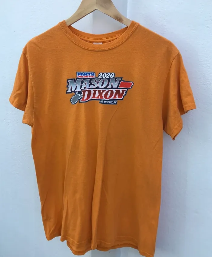 Gildan Mason Dixon motocross orange T-shirt Mens M - photo numéro 2
