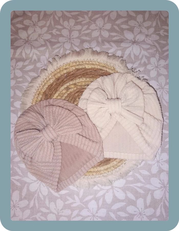 Lot bonnet fille 3/6 mois - photo numéro 3