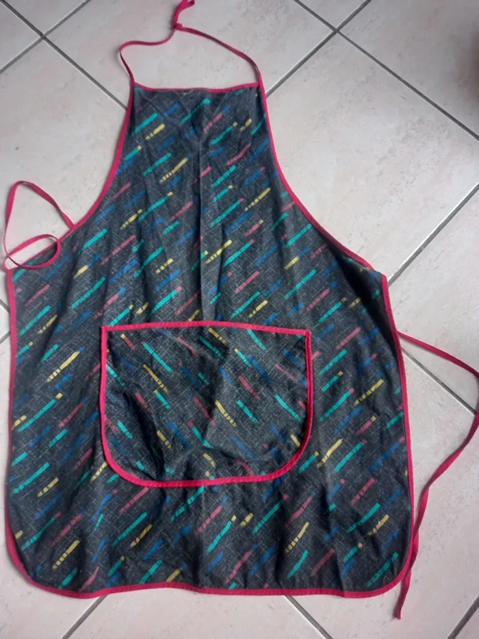 Tablier noir 💯 % coton