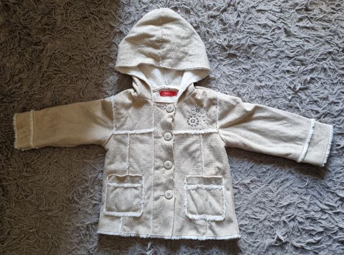 Veste effet daim avec capuche doux et chaud 18mois