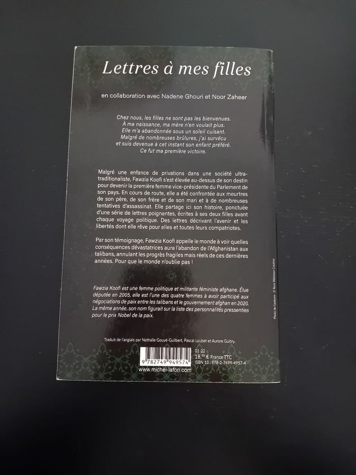 Livre "Lettre à mes filles" - photo numéro 2