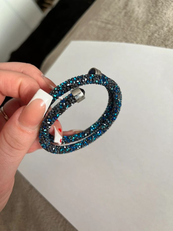 Bracelet jonc Swarovski bleu - photo numéro 2