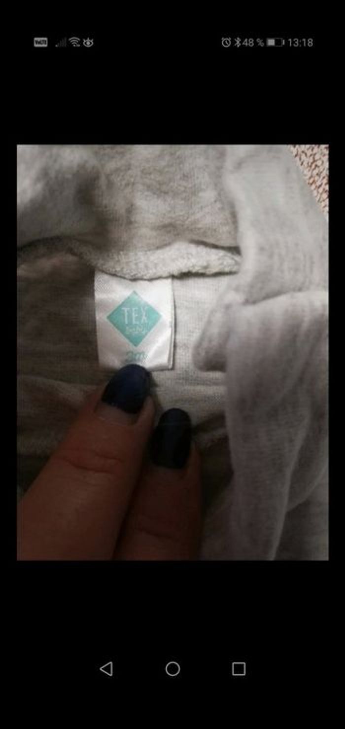 Col roulé 3 mois manches longues Tex gris - photo numéro 2