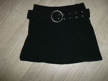 Jupe NO EXCUSE noire ceinture assortie 36 NEUVE