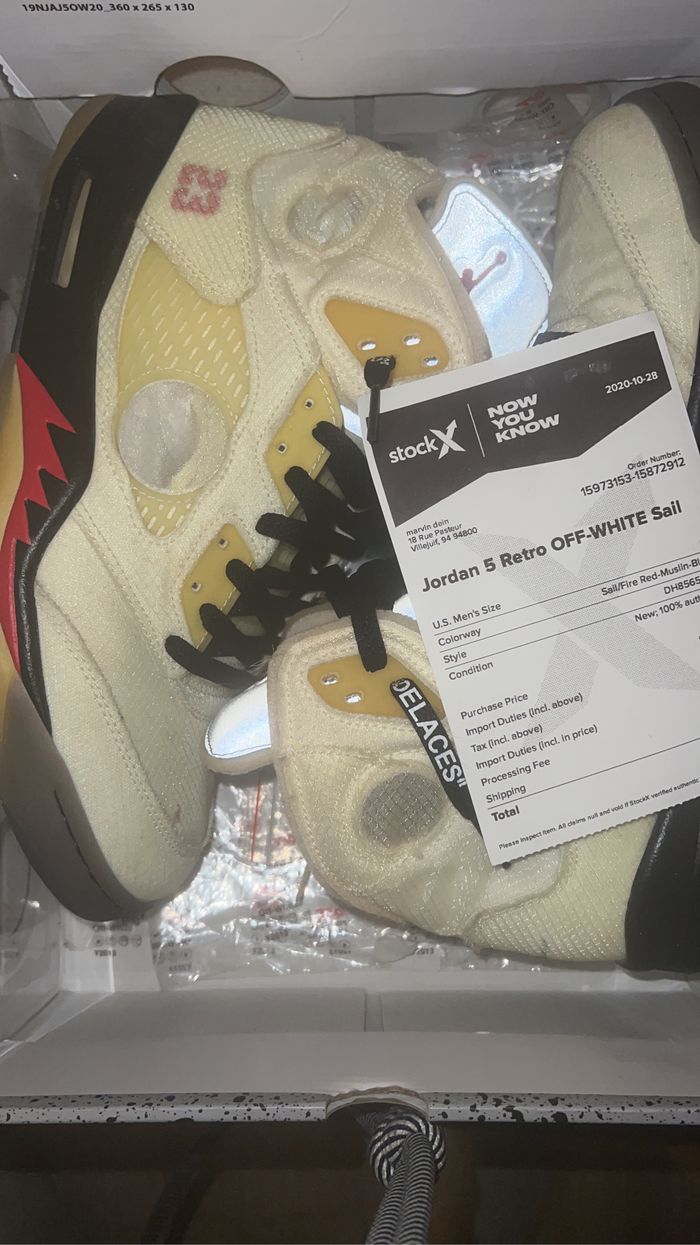 Jordan 5 Off White