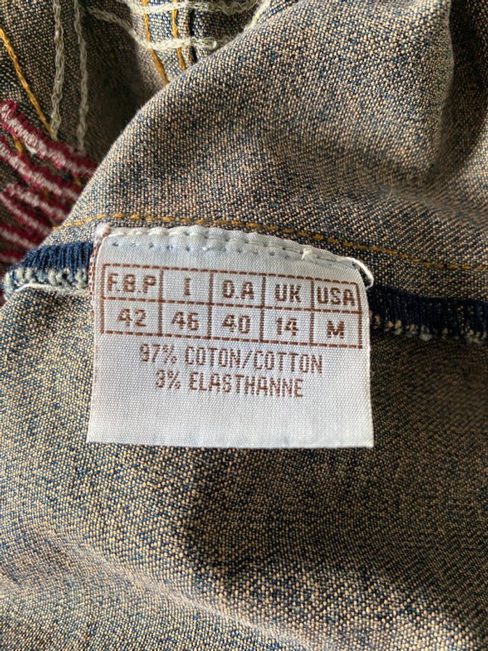 Veste Blouson jeans brodé 38/40/42 des années 70 - photo numéro 6