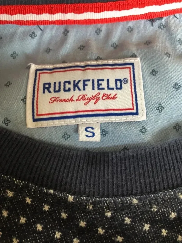 Pullover polka dots navy blue rugby Ruckfield Mens Small - photo numéro 5