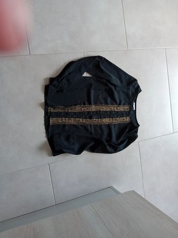 Chemisier taille m noir doré