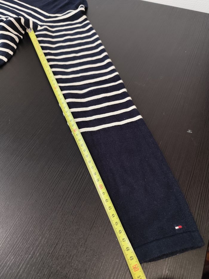 Pull marine à rayures blanches marinière - Tommy Hilfiger Taille S (US - Dimensions en photo) - photo numéro 9