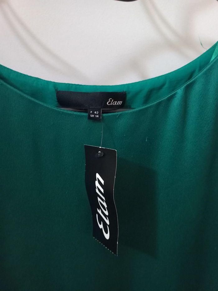 Robe verte manche volants - photo numéro 4