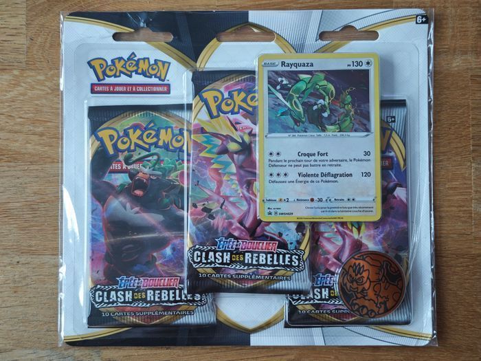 Coffret tripack Pokémon Clash des rebelles eb02 Promo Rayquaza - photo numéro 1