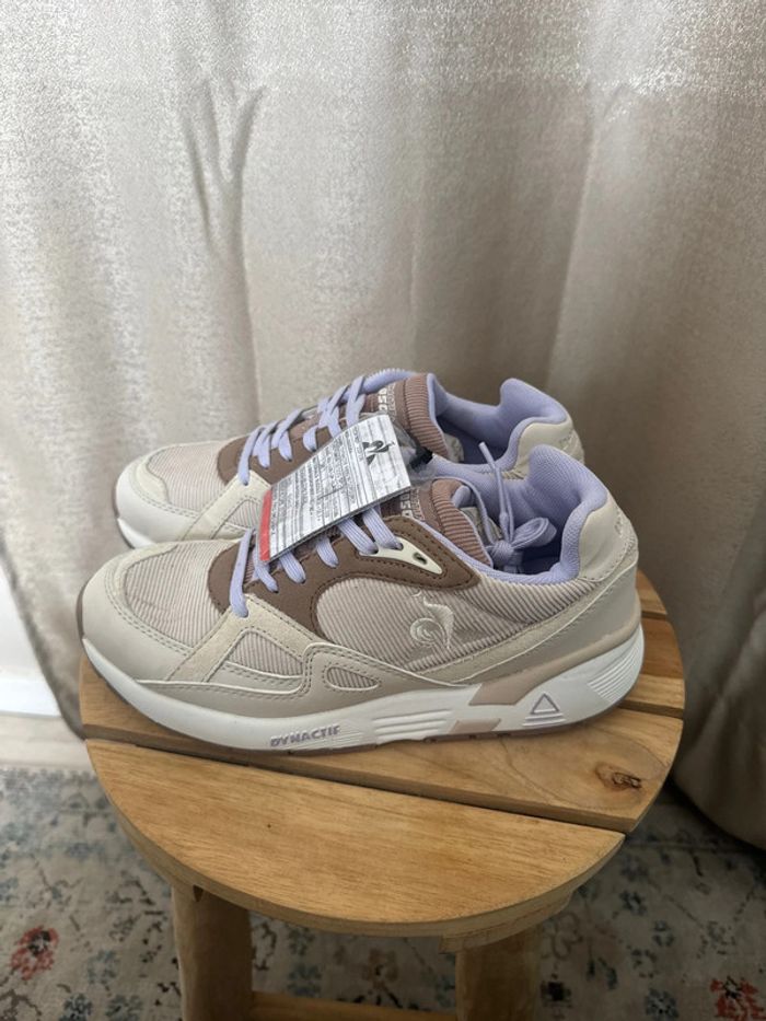 Baskets Le Coq Sportif Dynactif R 850 lilas/beige – Taille 38 neuves - photo numéro 4