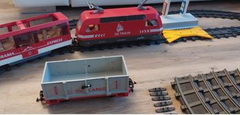 Grand circuit de train playmobil 4010 vintage 