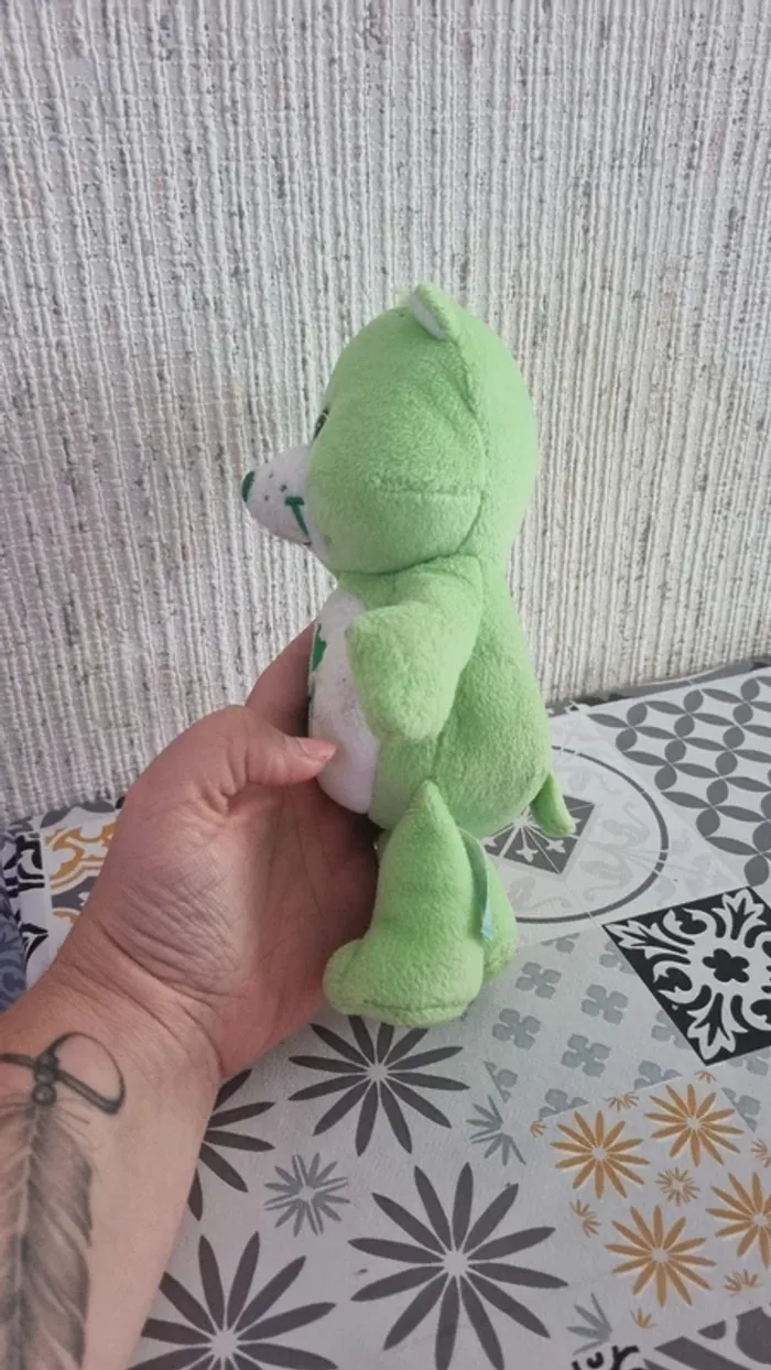 Peluche bisounours vert - photo numéro 4