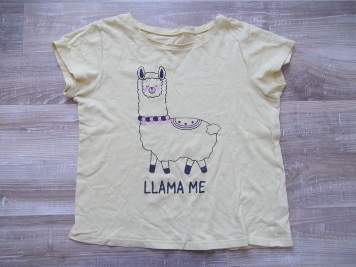 T-shirt jaune lama Tex Basic 7/8 ans