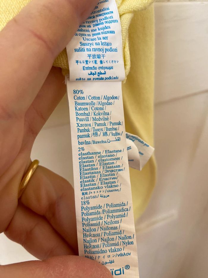 Boléro Okaïdi neuf jaune taille 12 ans - photo numéro 4