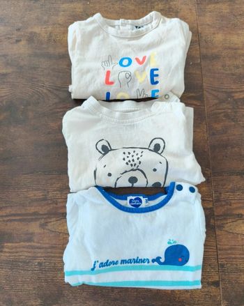 Lot de trois t-shirts manches longues 🧸